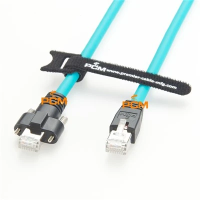 Gige skrūvju bloķēšana RJ45 Ethernet kabelis