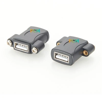USB 2. 0 savienotājs ar skrūvju stiprinājumu panelim